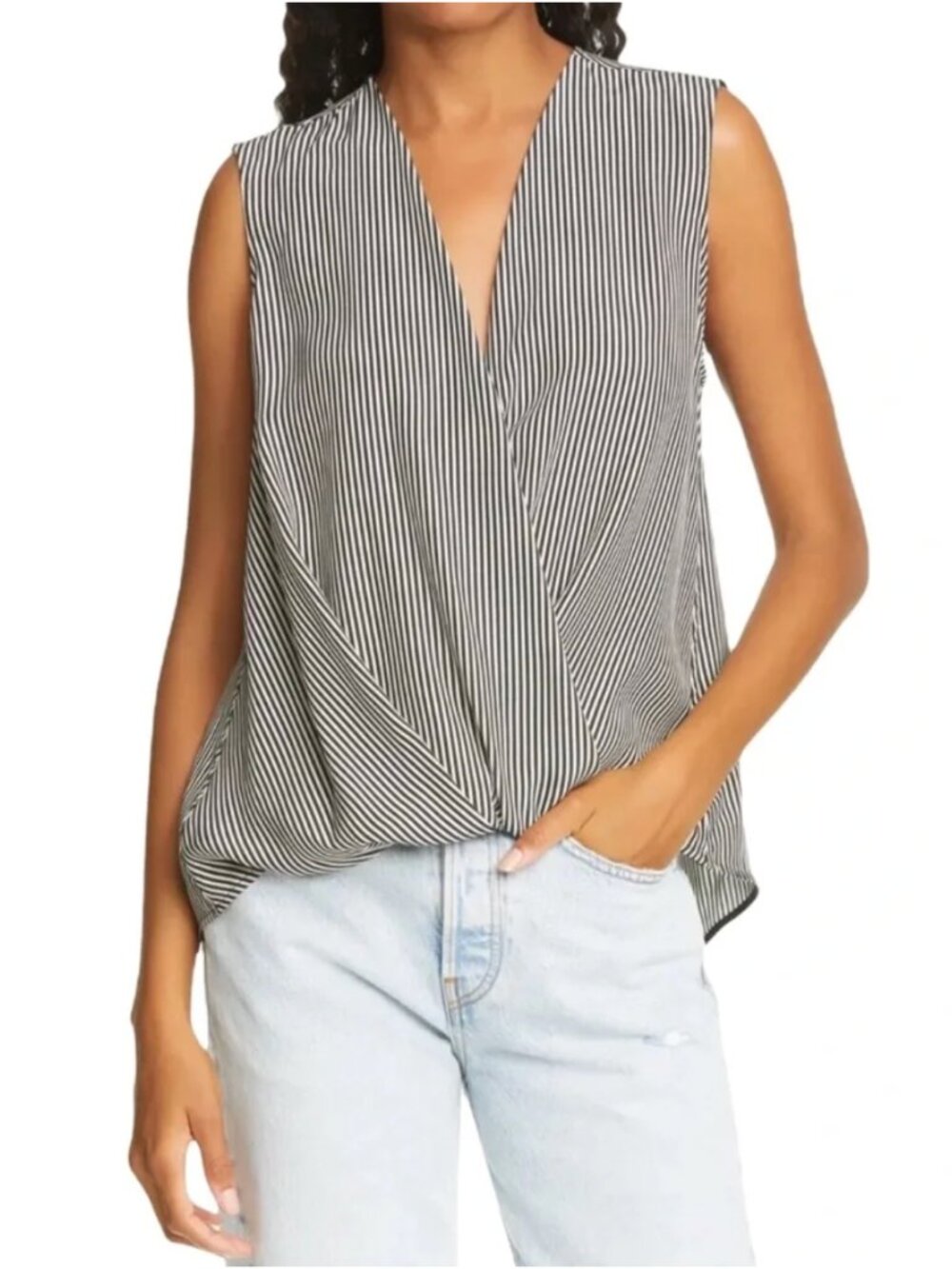 rag & bone Victor sleeveless silk blouse M